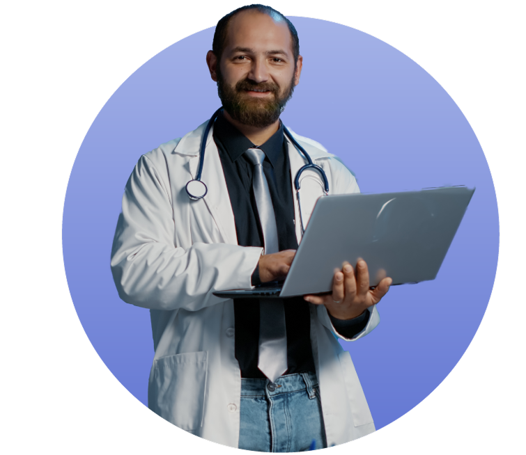 Privacy Policy – Secure Electronic Services for Medical Practices & Hospitals | Hello Health Medical professional reviewing privacy policy on a secure digital platform