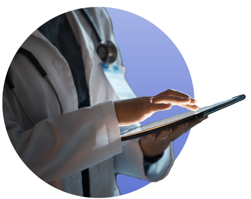 Terms & Conditions – Electronic Services for Medical Practices & Hospitals | Hello Health Doctor reviewing digital terms and conditions on a tablet in a medical office